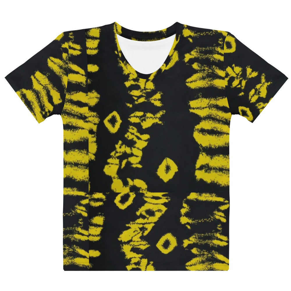 Yellow Adire Ankara Women's T-shirt