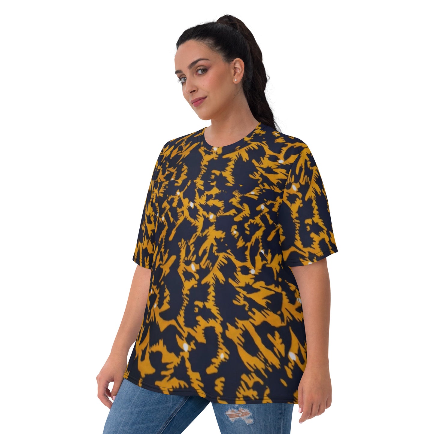 Yellow Leopard Ankara Women's T-shirt