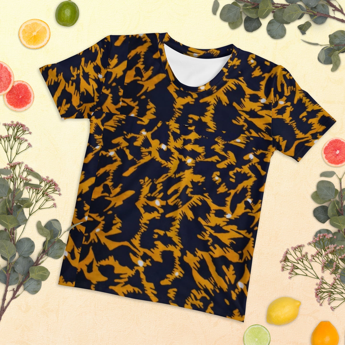 Yellow Leopard Ankara Women's T-shirt