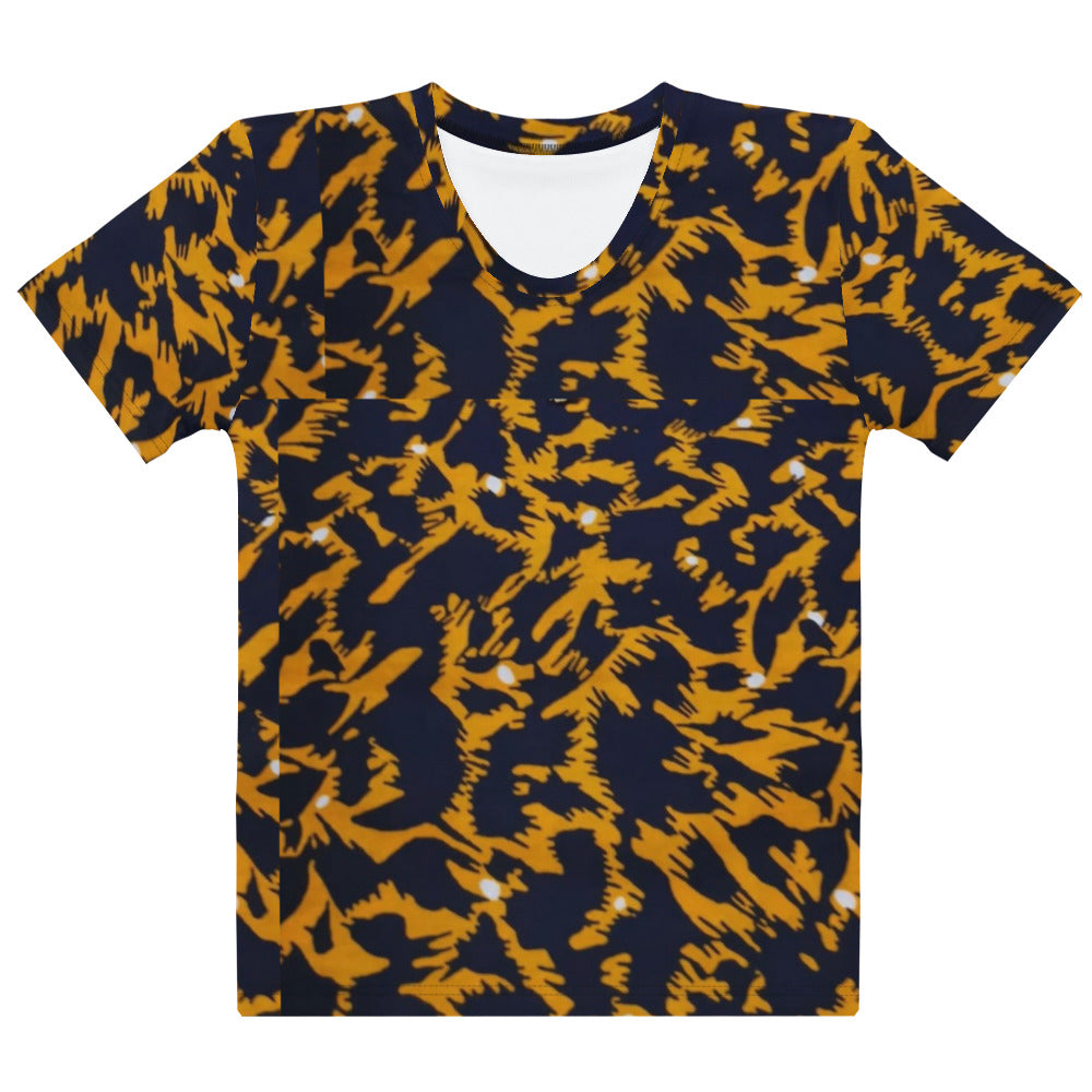 Yellow Leopard Ankara Women's T-shirt