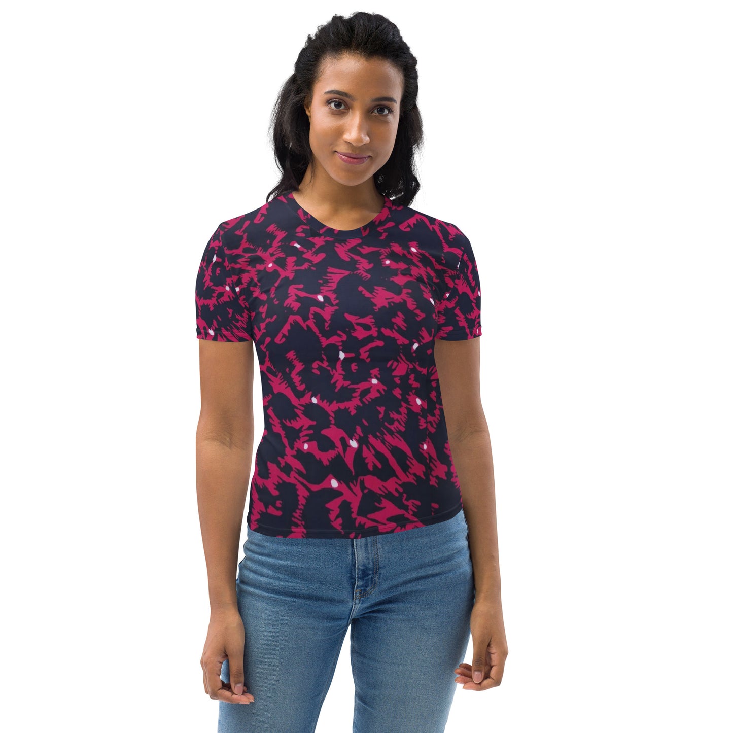 Pink Leopard Ankara Women's T-shirt