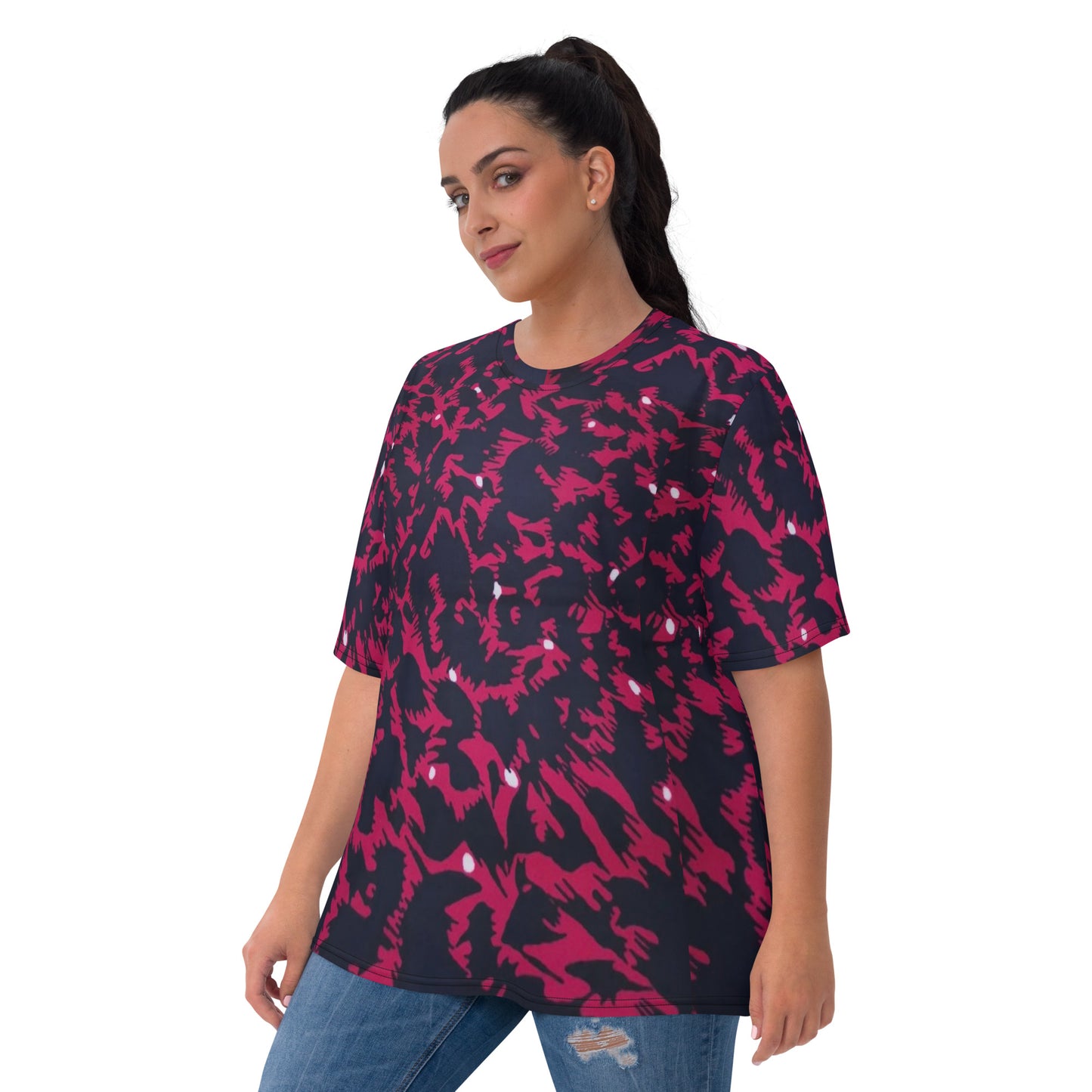 Pink Leopard Ankara Women's T-shirt