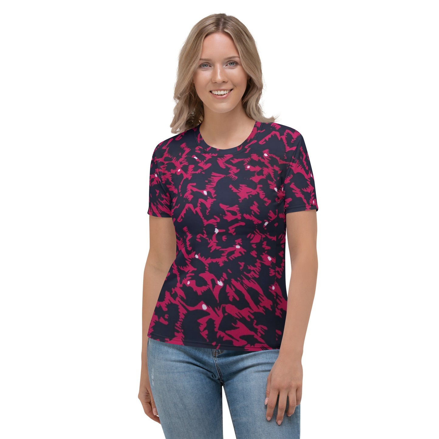 Pink Leopard Ankara Women's T-shirt