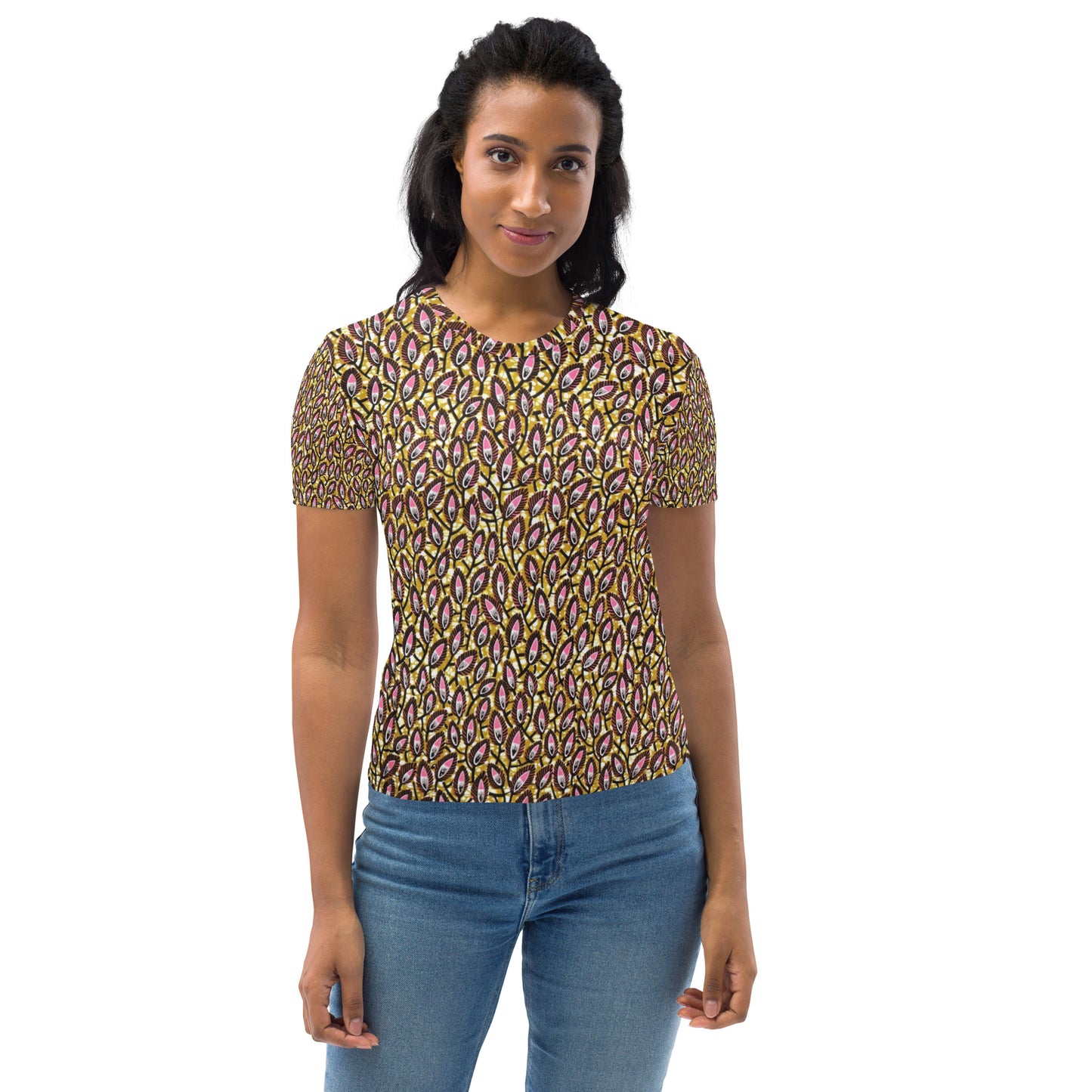 Pink Brown Ankara Women's T-shirt