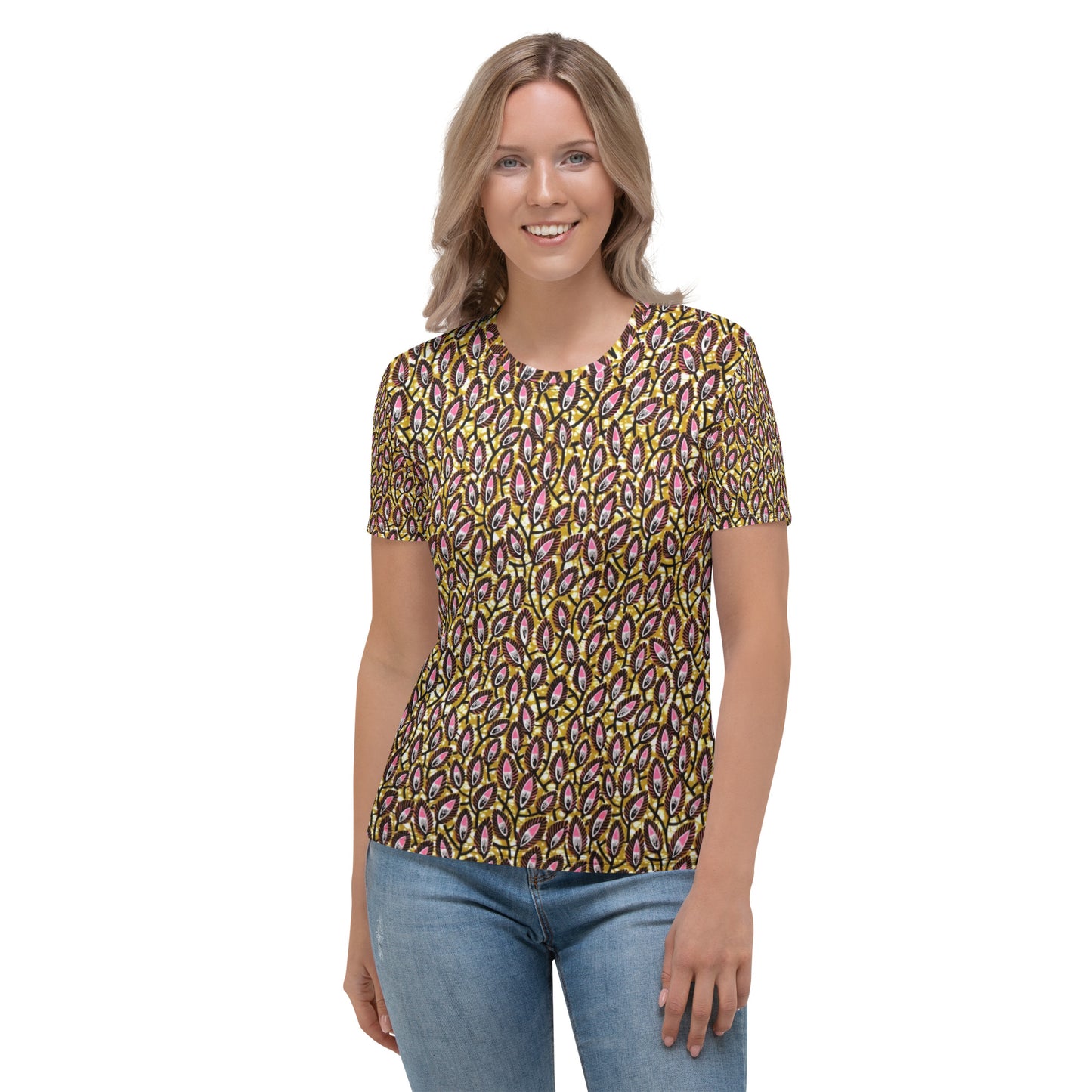 Pink Brown Ankara Women's T-shirt