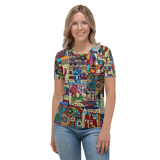 Colourful Artsy Ankara Women's T-shirt