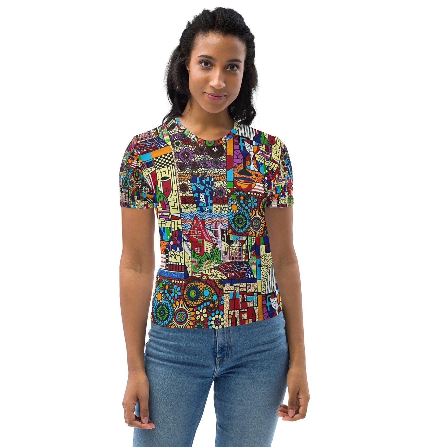 Colourful Artsy Ankara Women's T-shirt