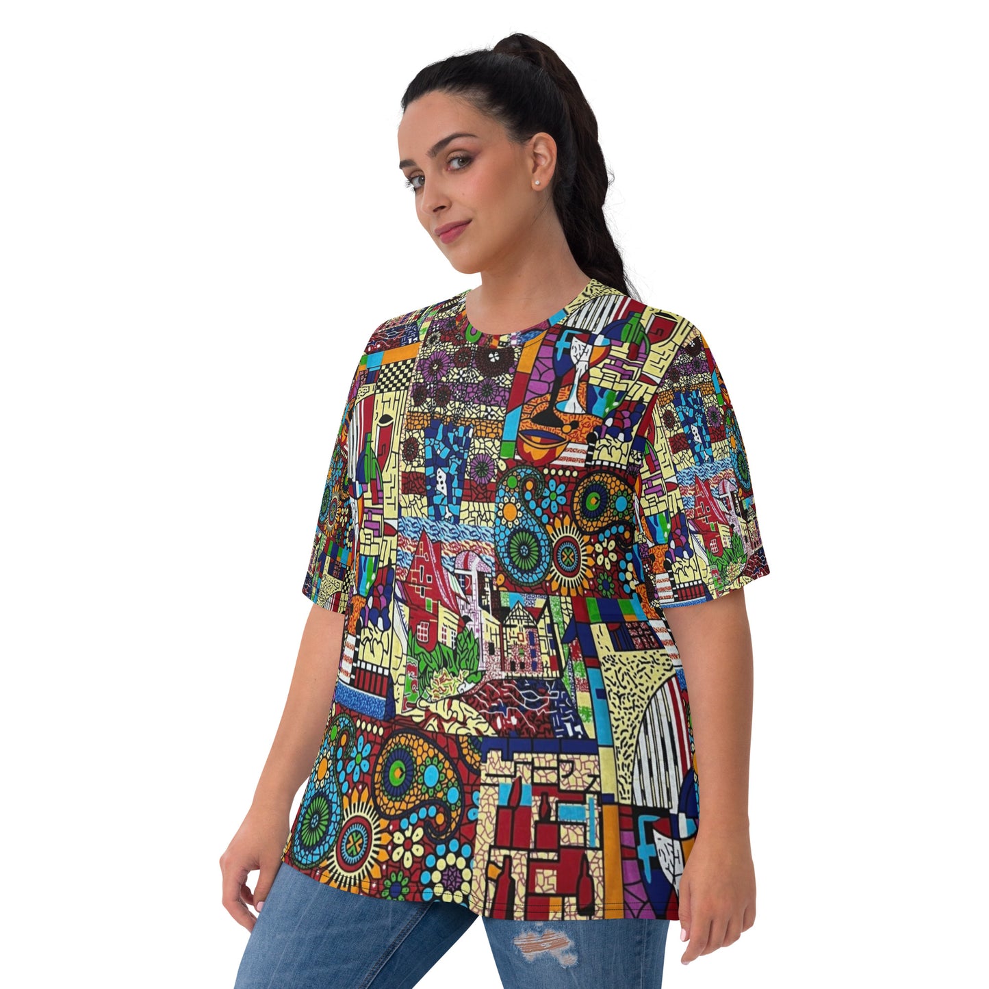 Colourful Artsy Ankara Women's T-shirt