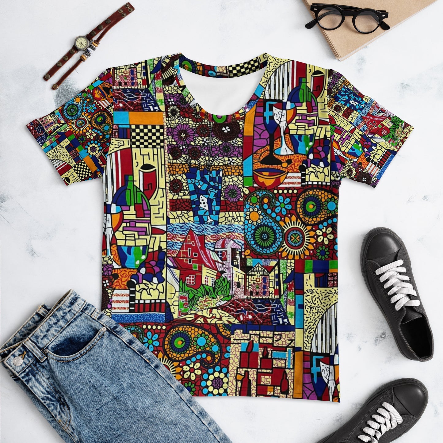 Colourful Artsy Ankara Women's T-shirt