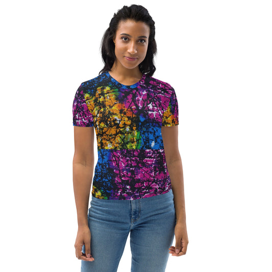 Multicolour Adire Ankara Women's T-shirt