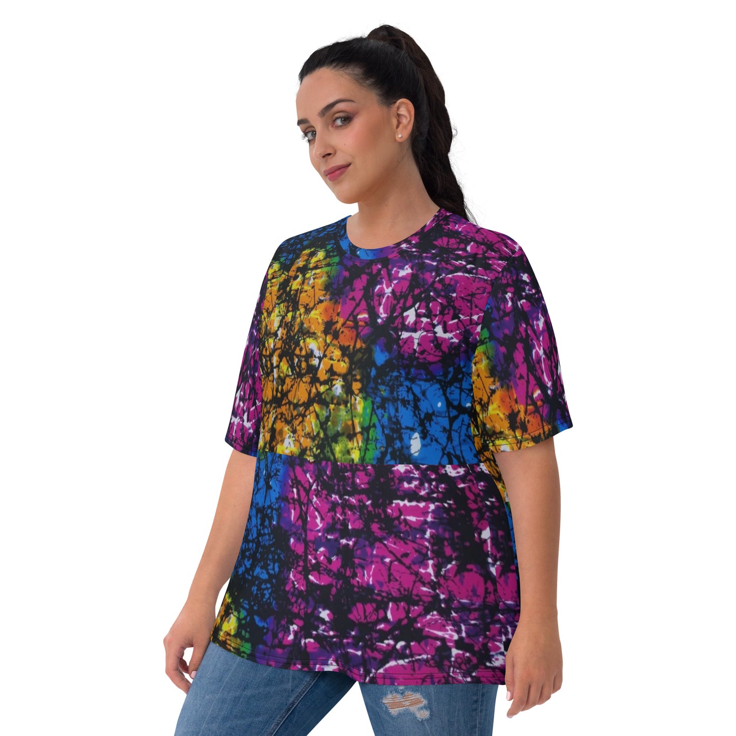 Multicolour Adire Ankara Women's T-shirt