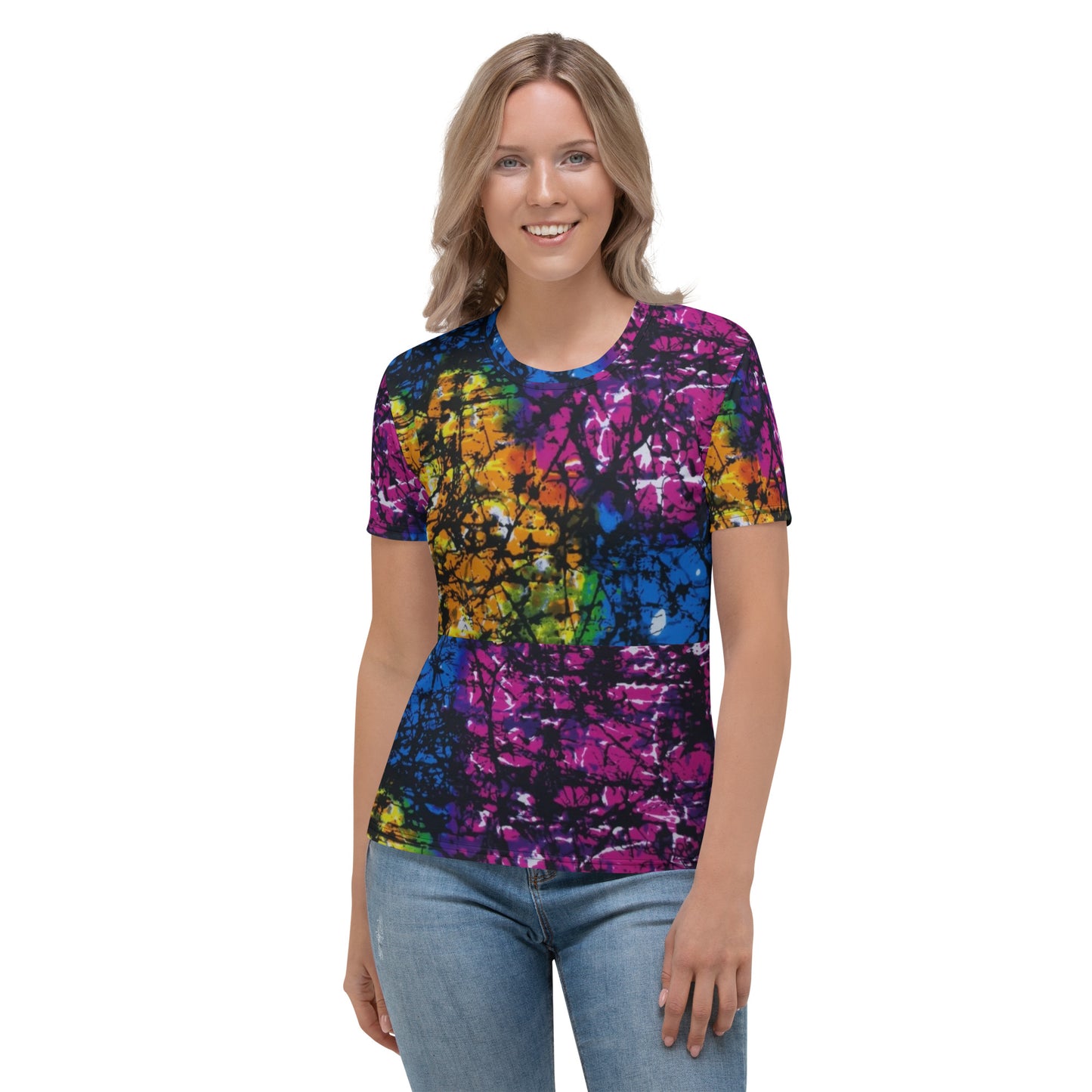 Multicolour Adire Ankara Women's T-shirt