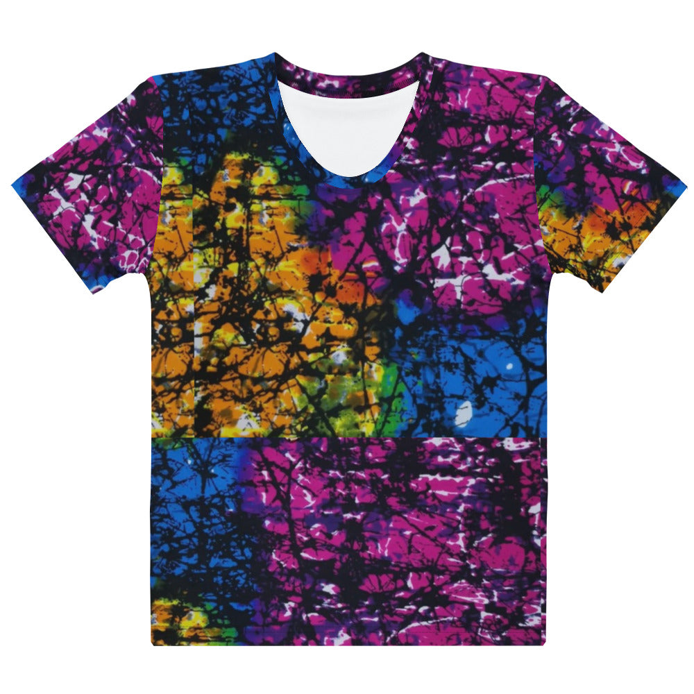 Multicolour Adire Ankara Women's T-shirt