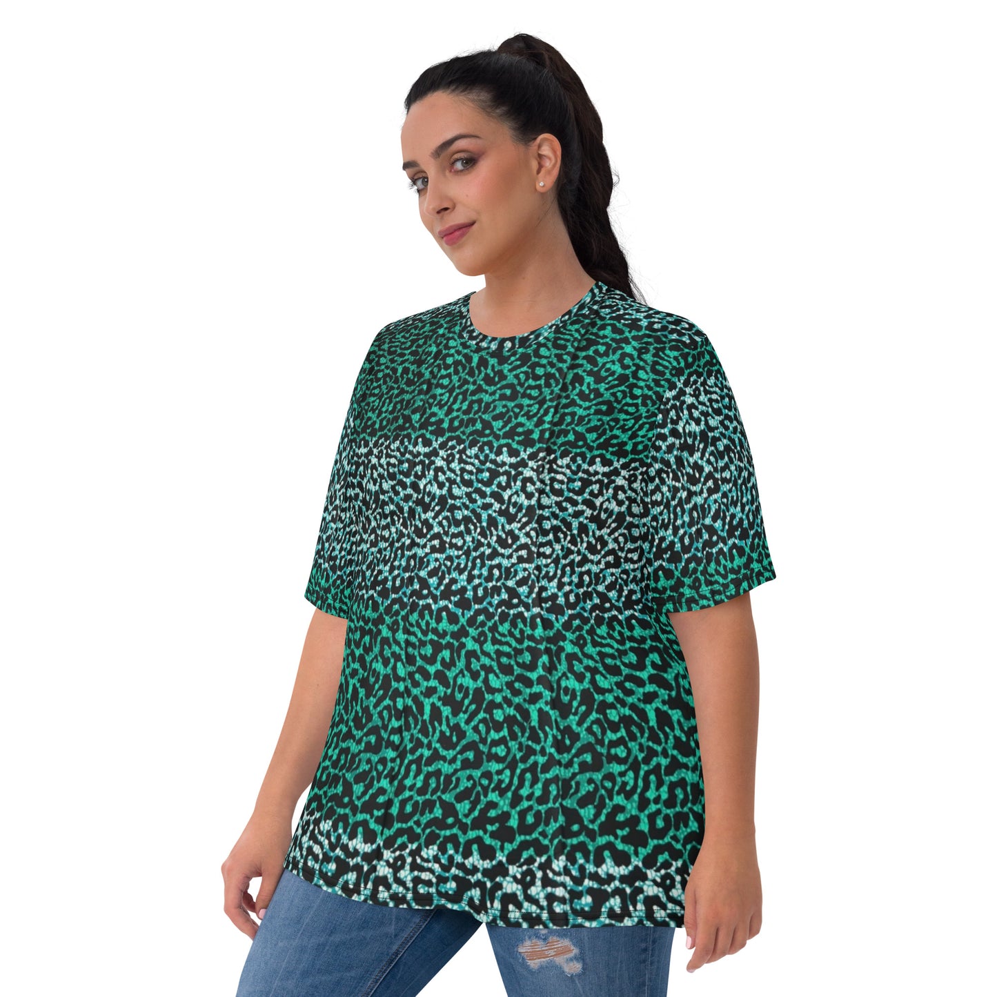 Green Leopard Ankara Women's T-shirt