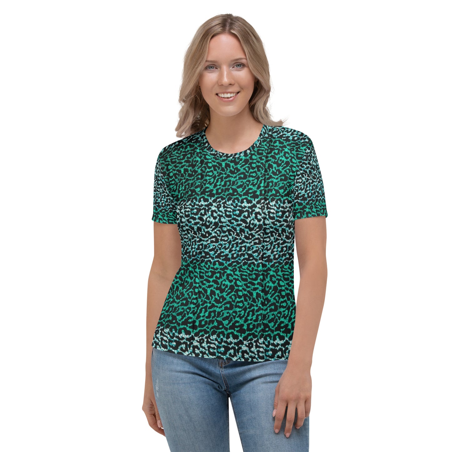 Green Leopard Ankara Women's T-shirt