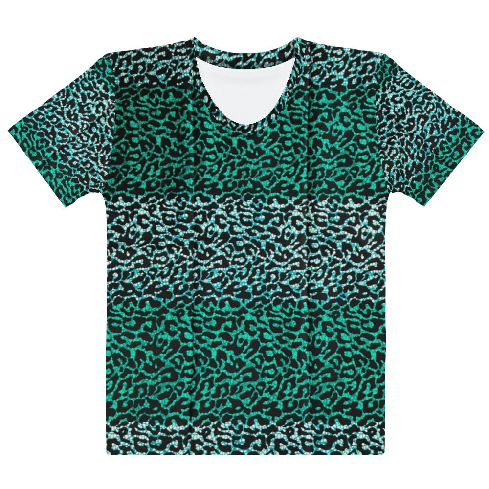 Green Leopard Ankara Women's T-shirt