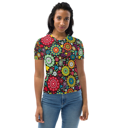 Multicolour Bloom Ankara Women's T-shirt