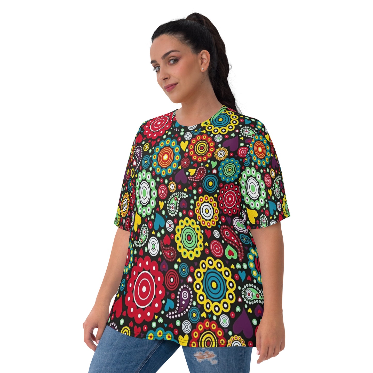 Multicolour Bloom Ankara Women's T-shirt