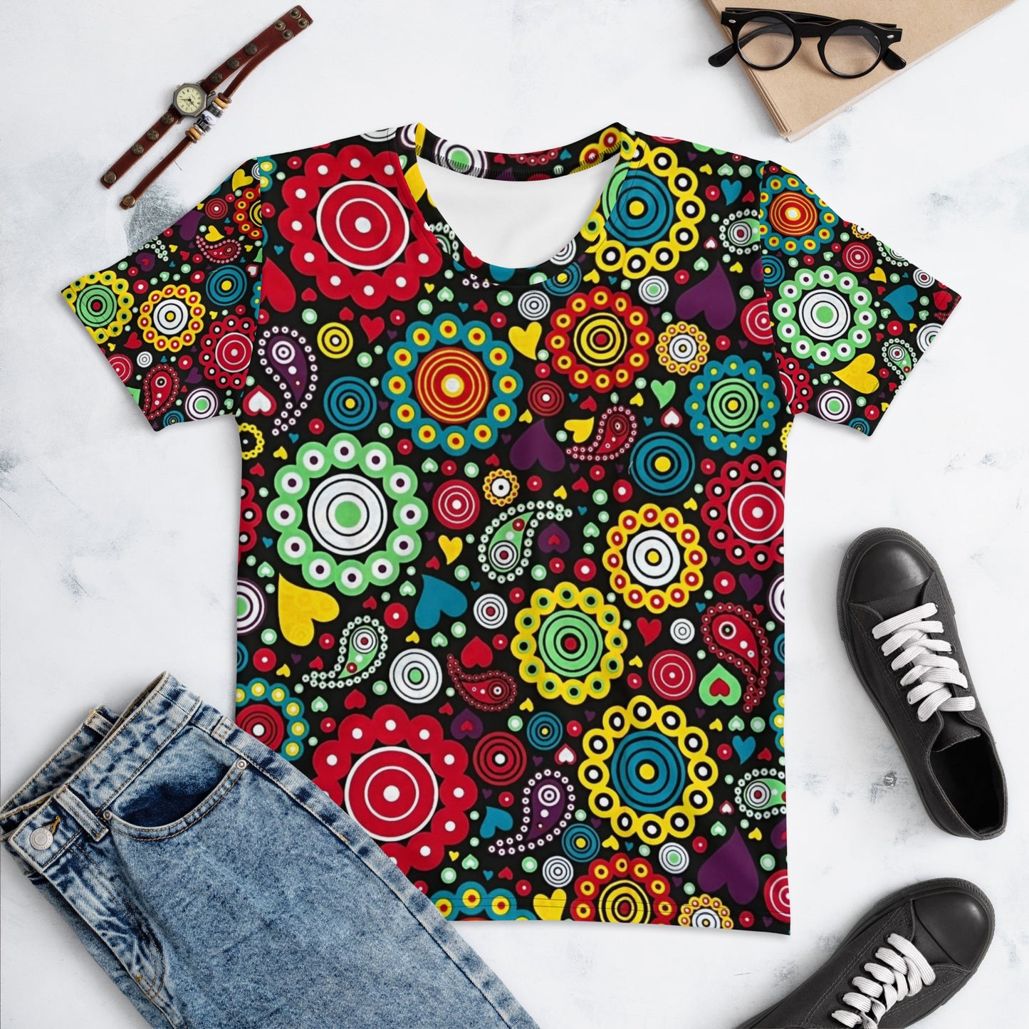 Multicolour Bloom Ankara Women's T-shirt