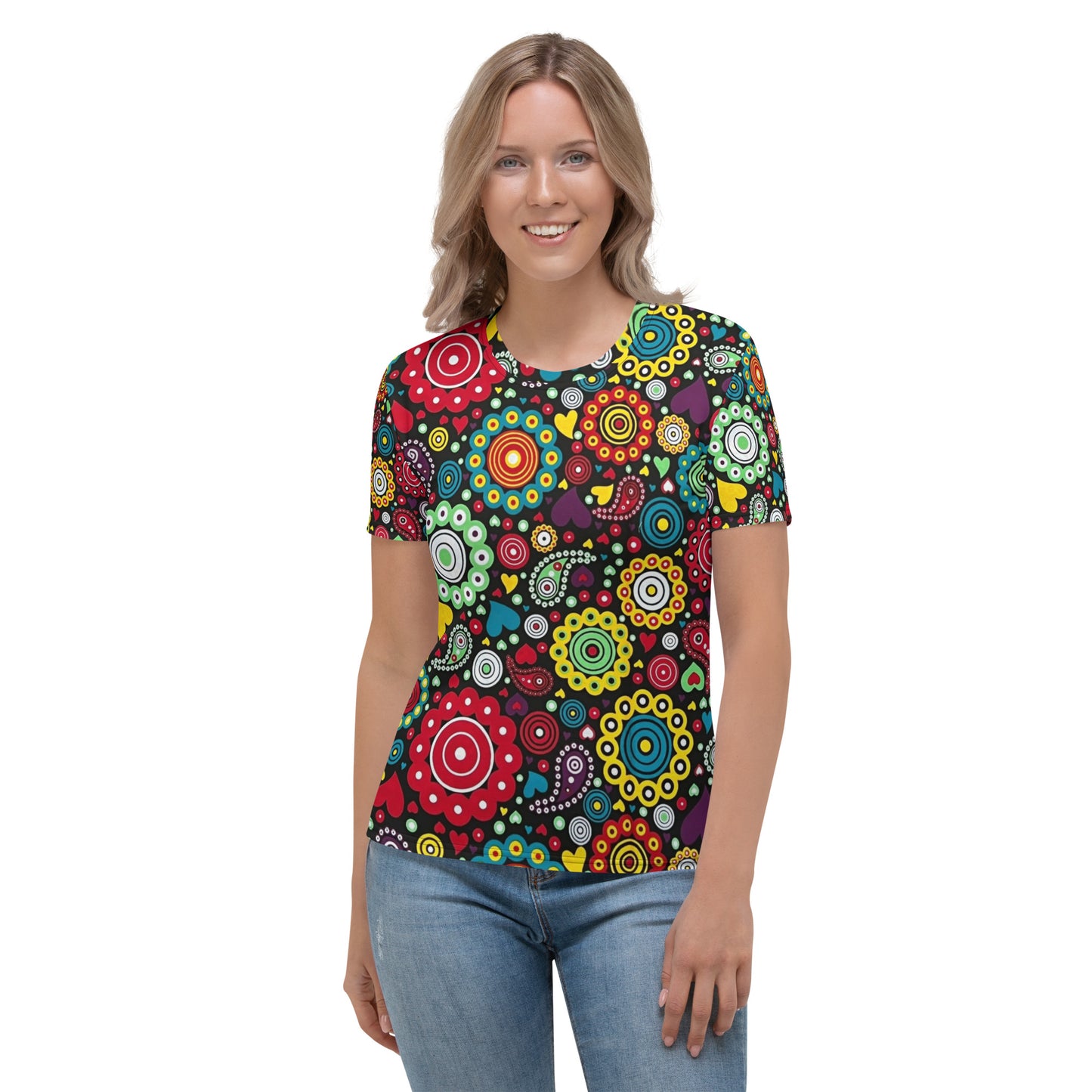 Multicolour Bloom Ankara Women's T-shirt