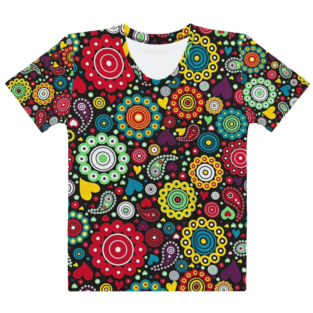 Multicolour Bloom Ankara Women's T-shirt