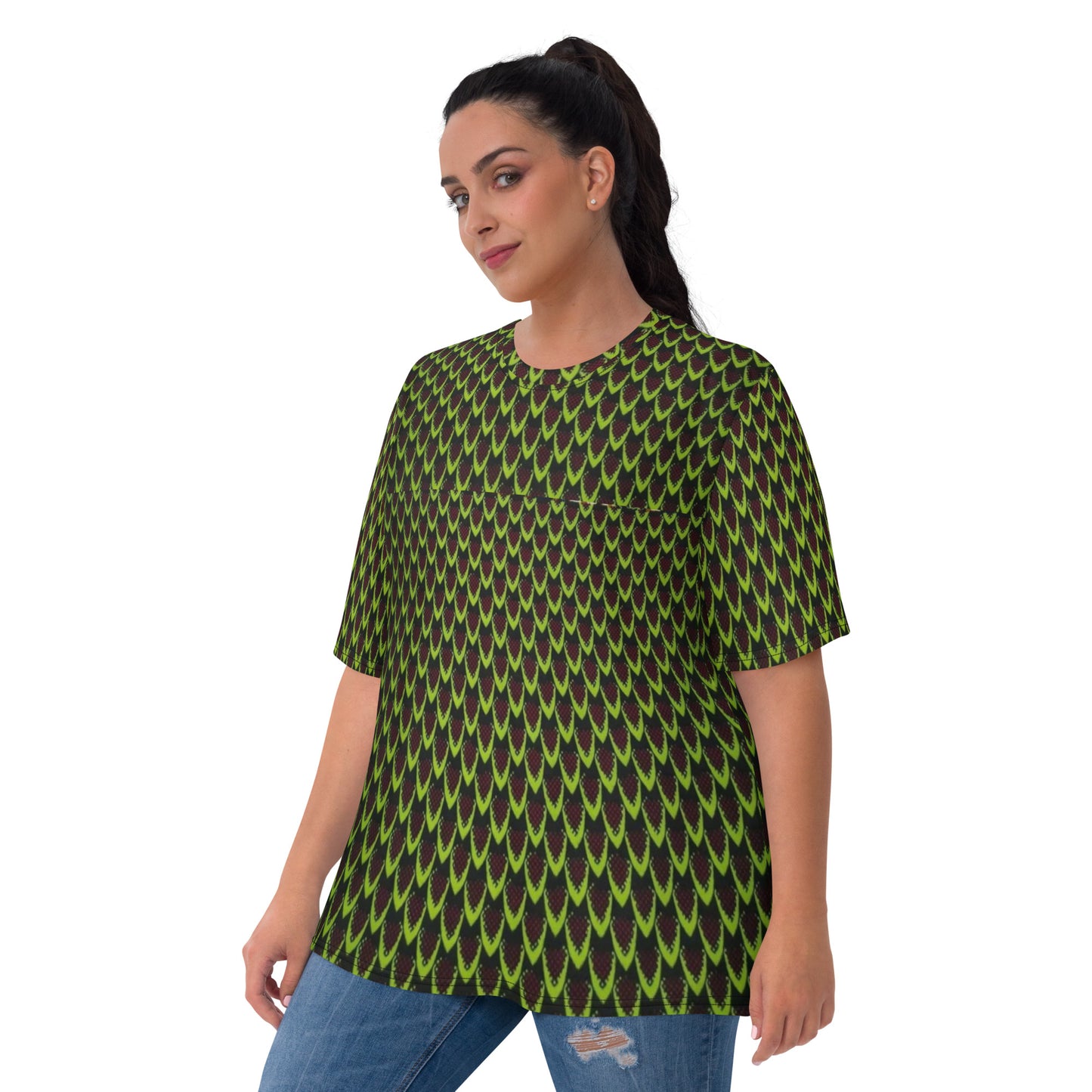 Green Flame Ankara Women's T-shirt