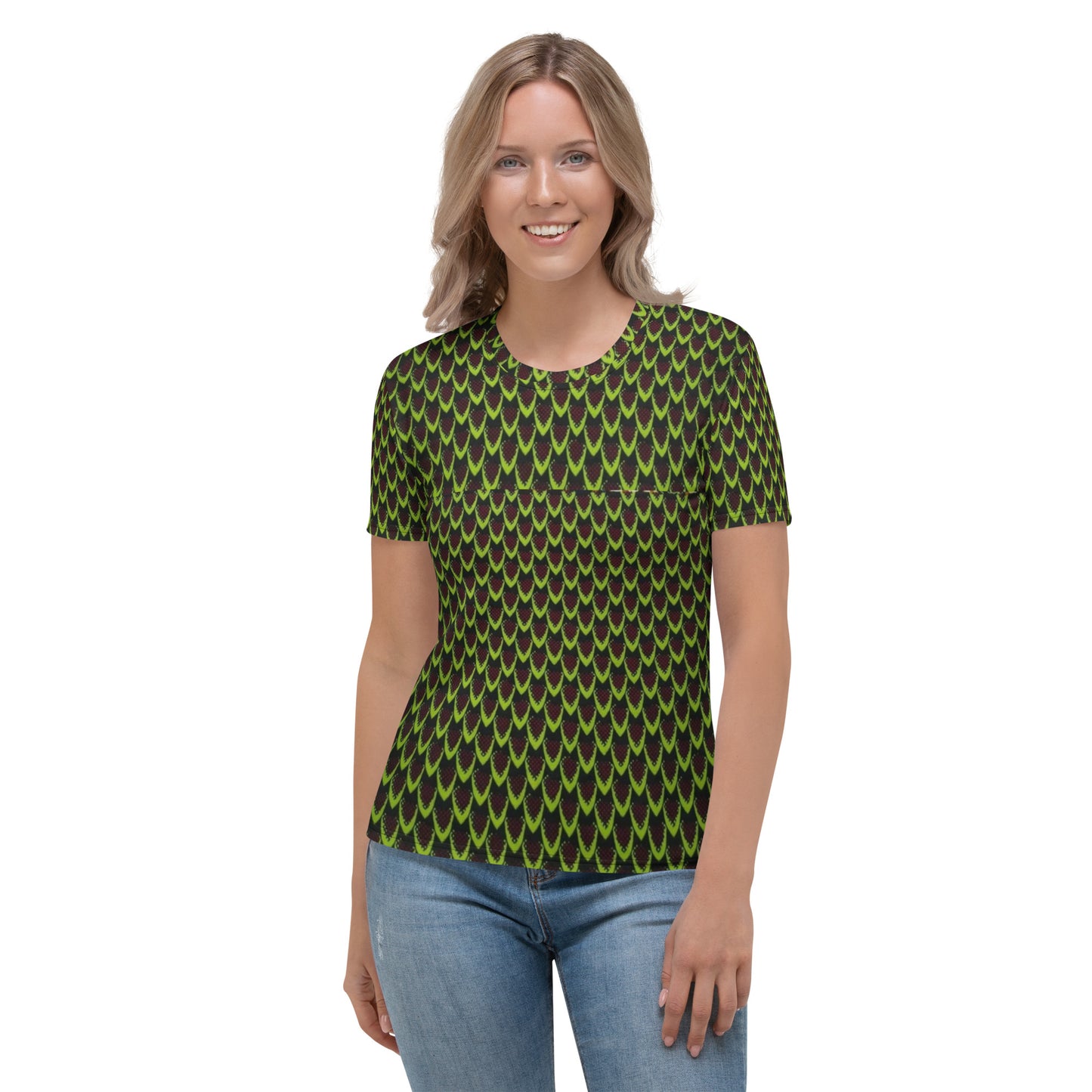 Green Flame Ankara Women's T-shirt