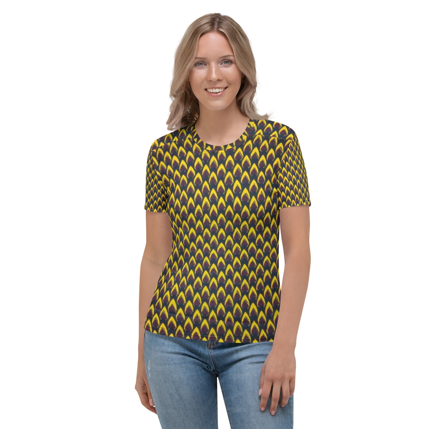 Yellow Flame Ankara Women's T-shirt