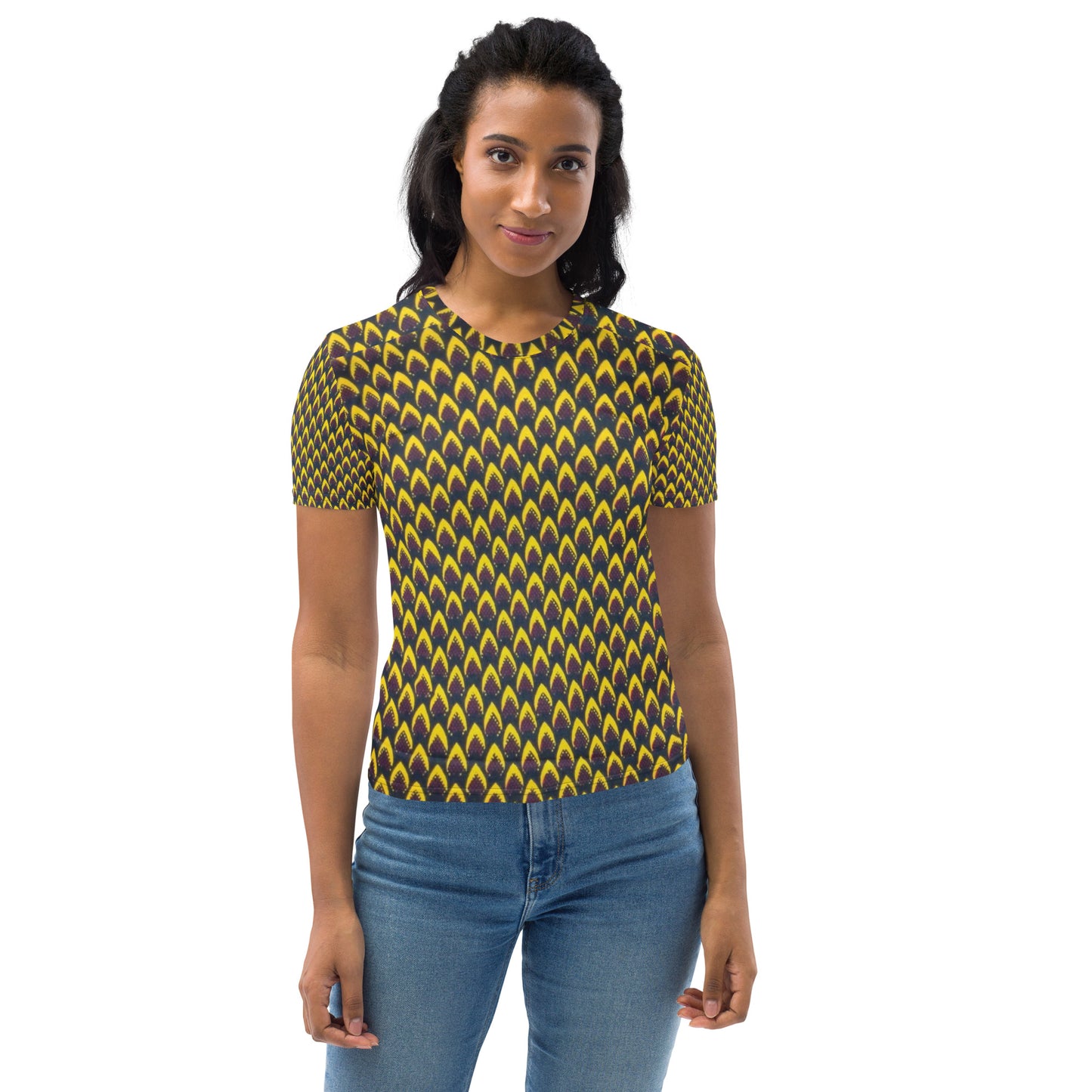 Yellow Flame Ankara Women's T-shirt