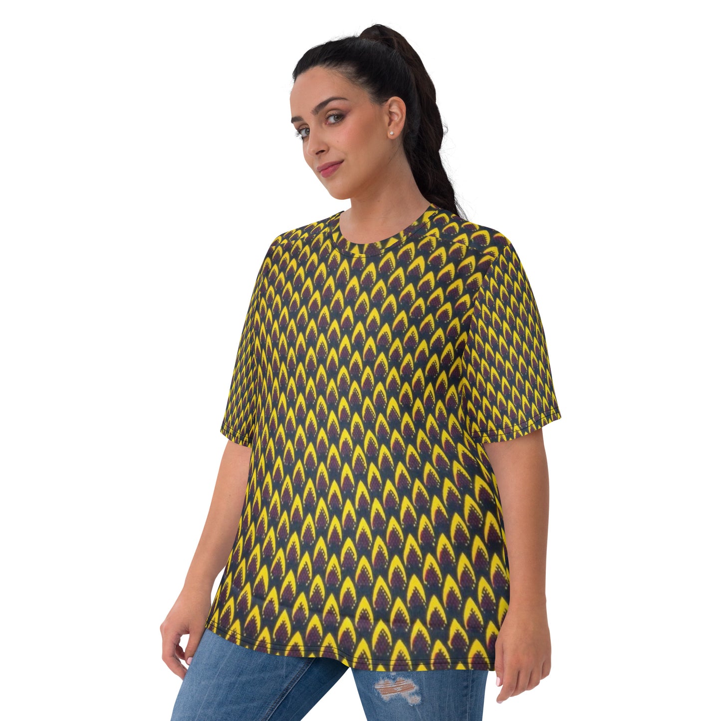 Yellow Flame Ankara Women's T-shirt