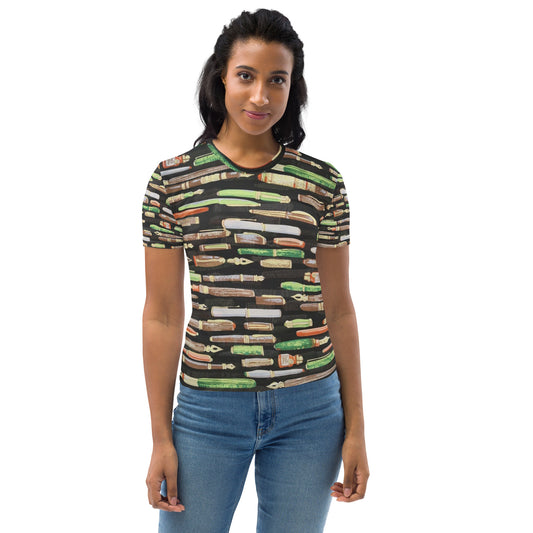 Green Pen Ankara Women's T-shirt