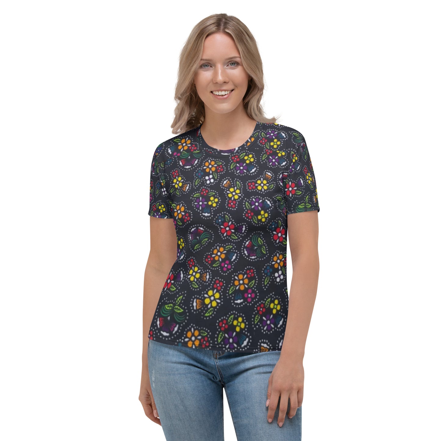 Muticolour Dark Ankara Women's T-shirt