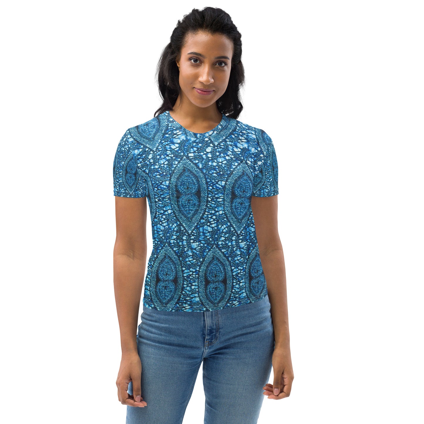 Blue Peas Ankara Women's T-shirt