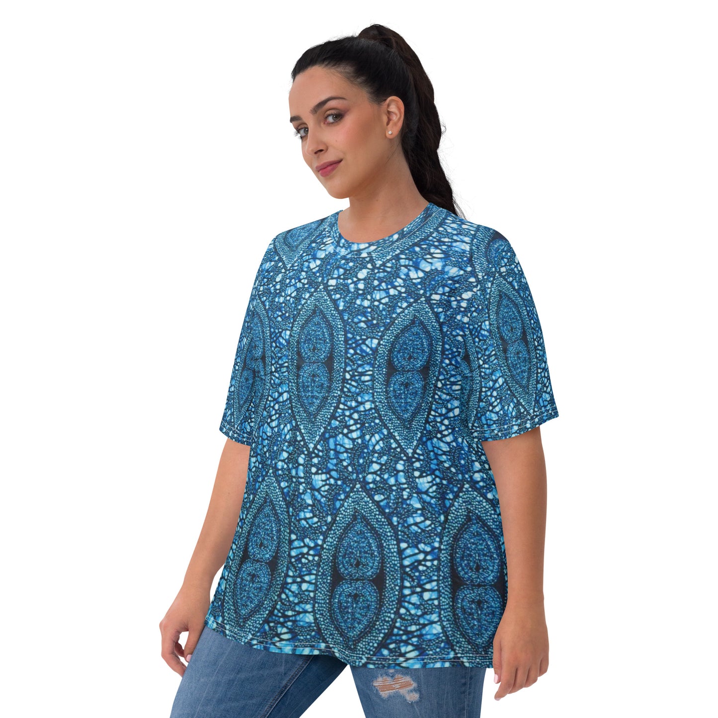 Blue Peas Ankara Women's T-shirt