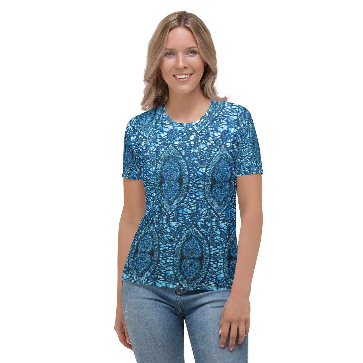 Blue Peas Ankara Women's T-shirt