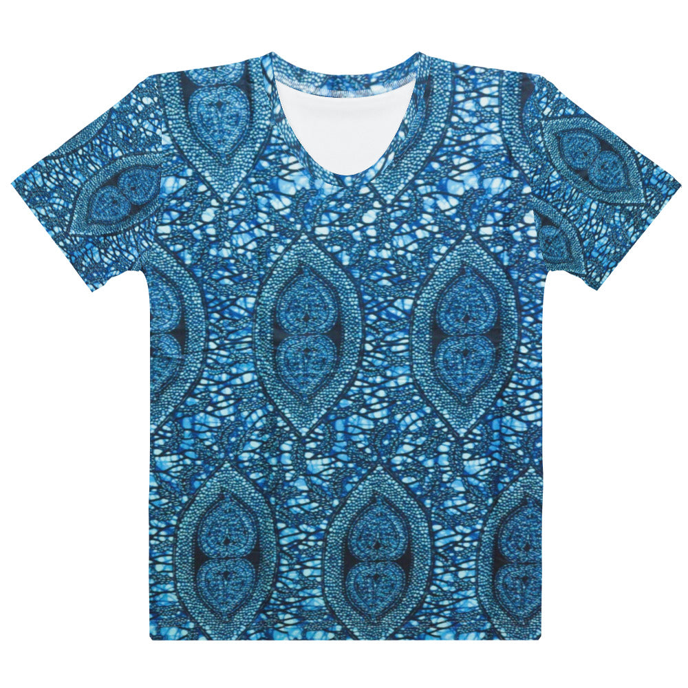 Blue Peas Ankara Women's T-shirt