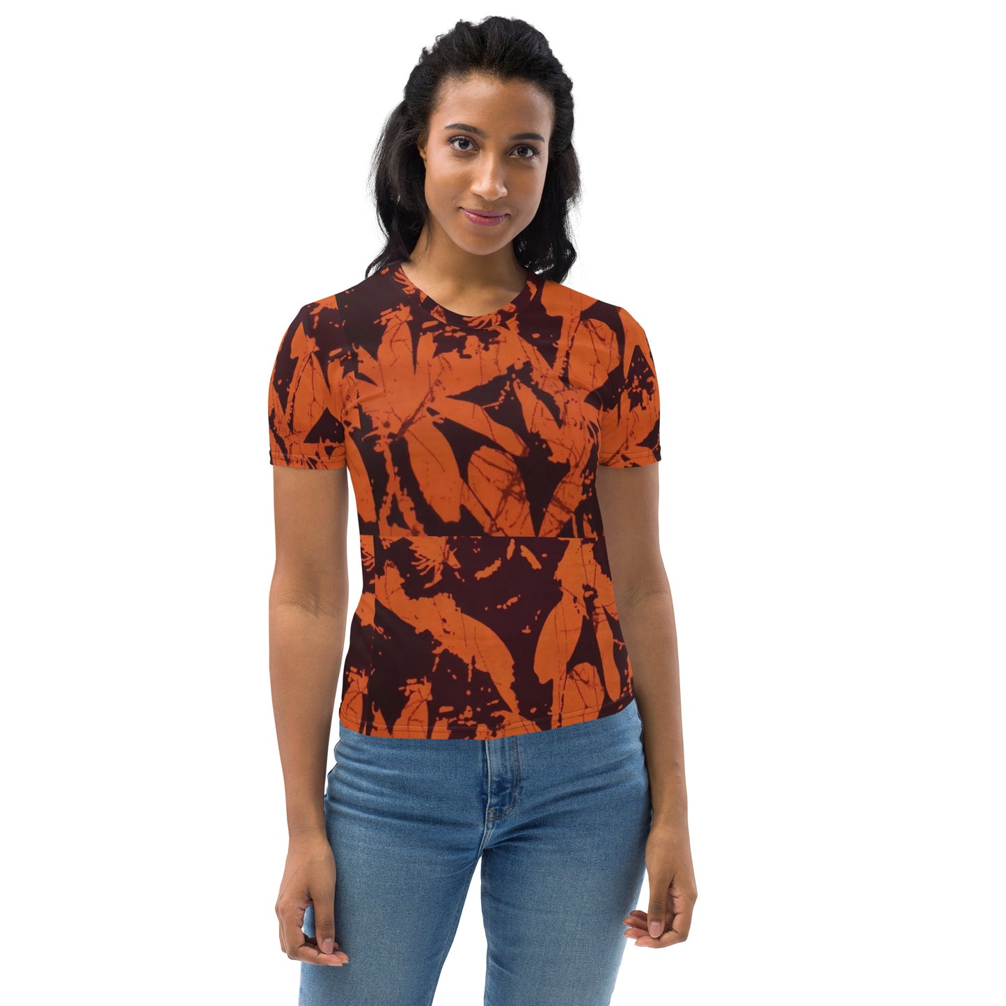 Orange Adire Women's T-shirt