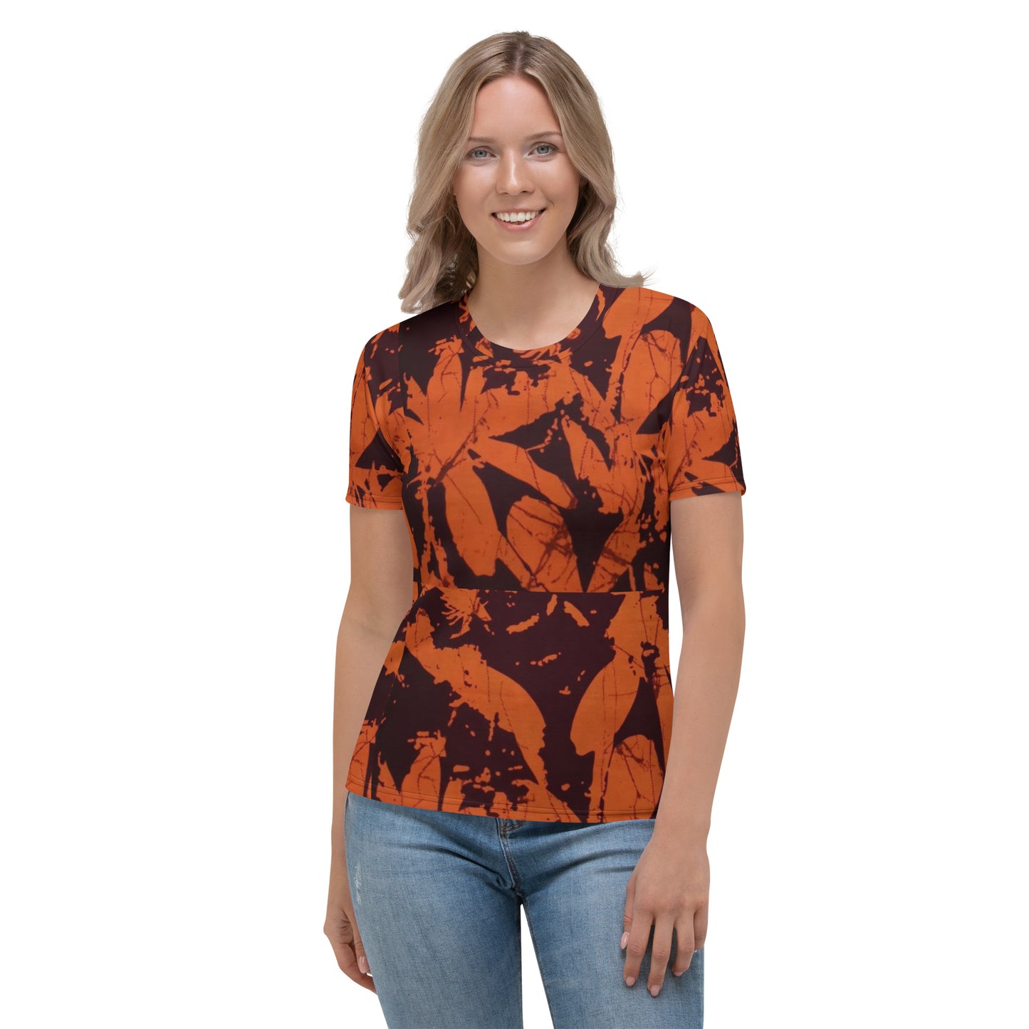 Orange Adire Women's T-shirt