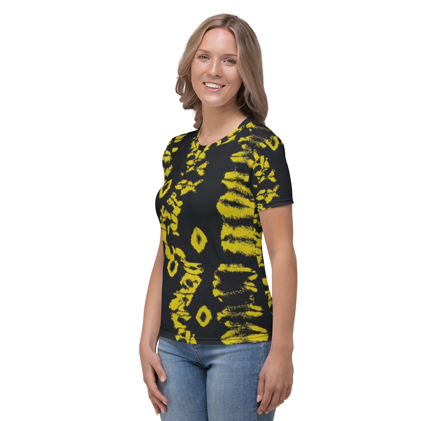 Yellow Adire Ankara Women's T-shirt