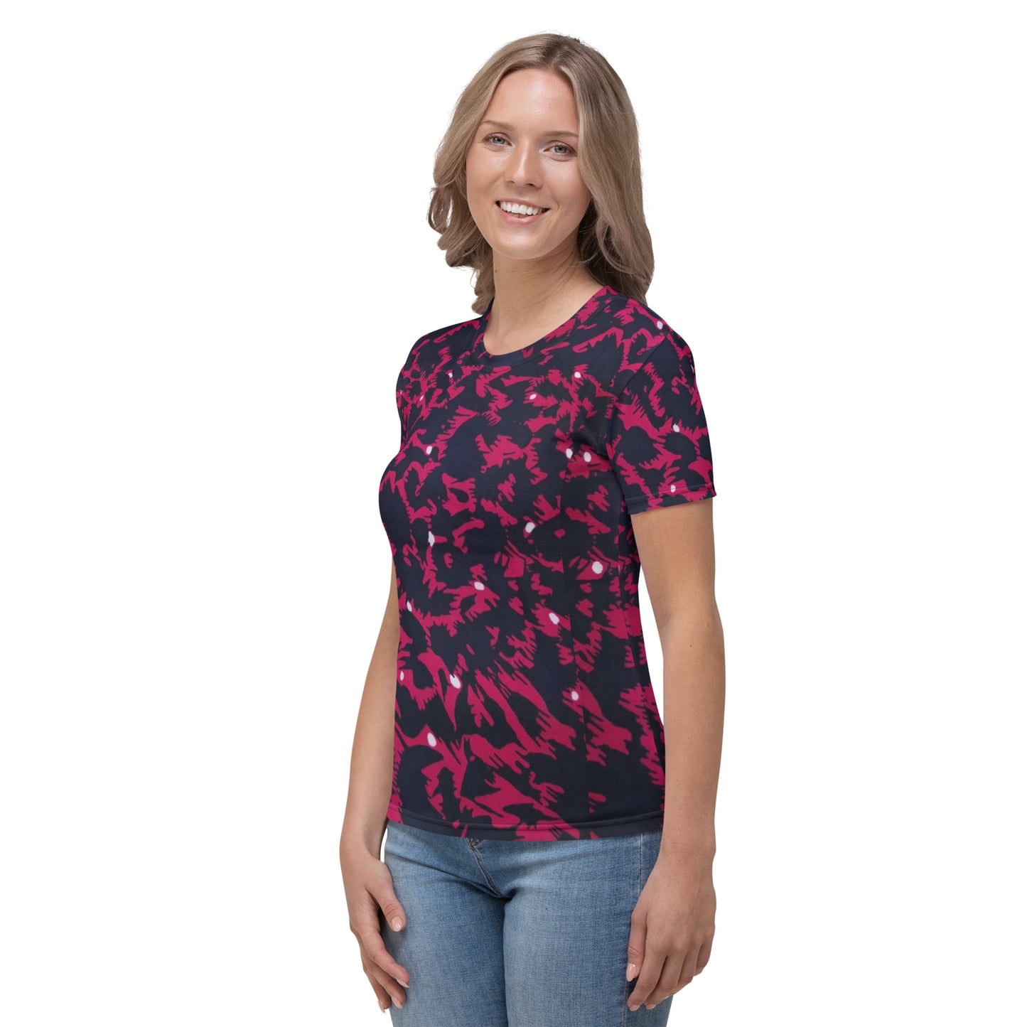 Pink Leopard Ankara Women's T-shirt