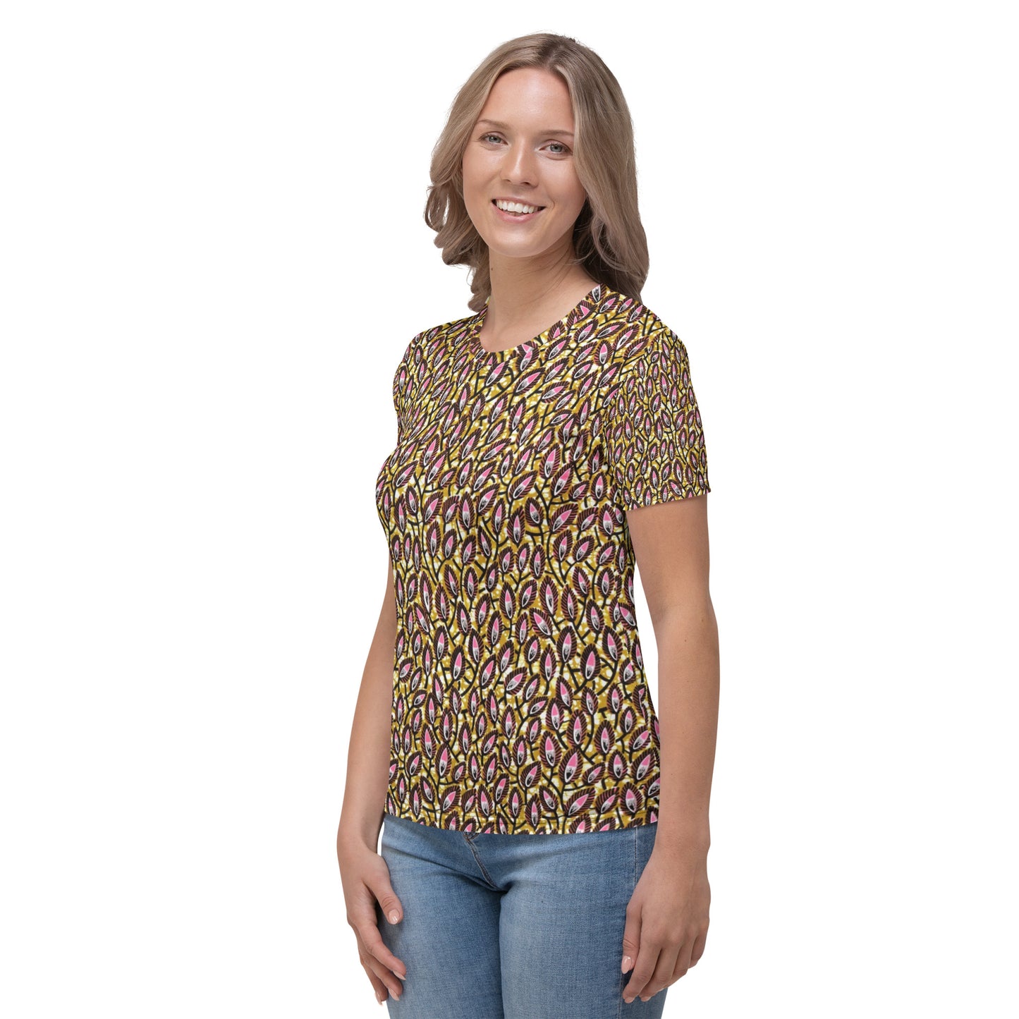 Pink Brown Ankara Women's T-shirt