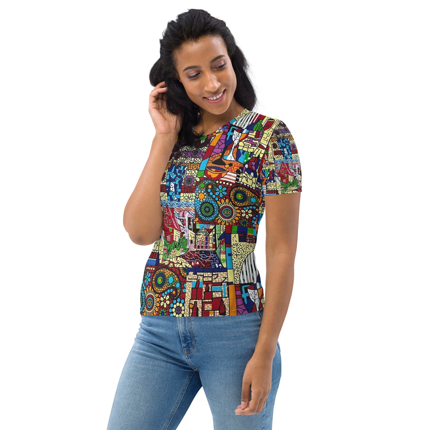 Colourful Artsy Ankara Women's T-shirt