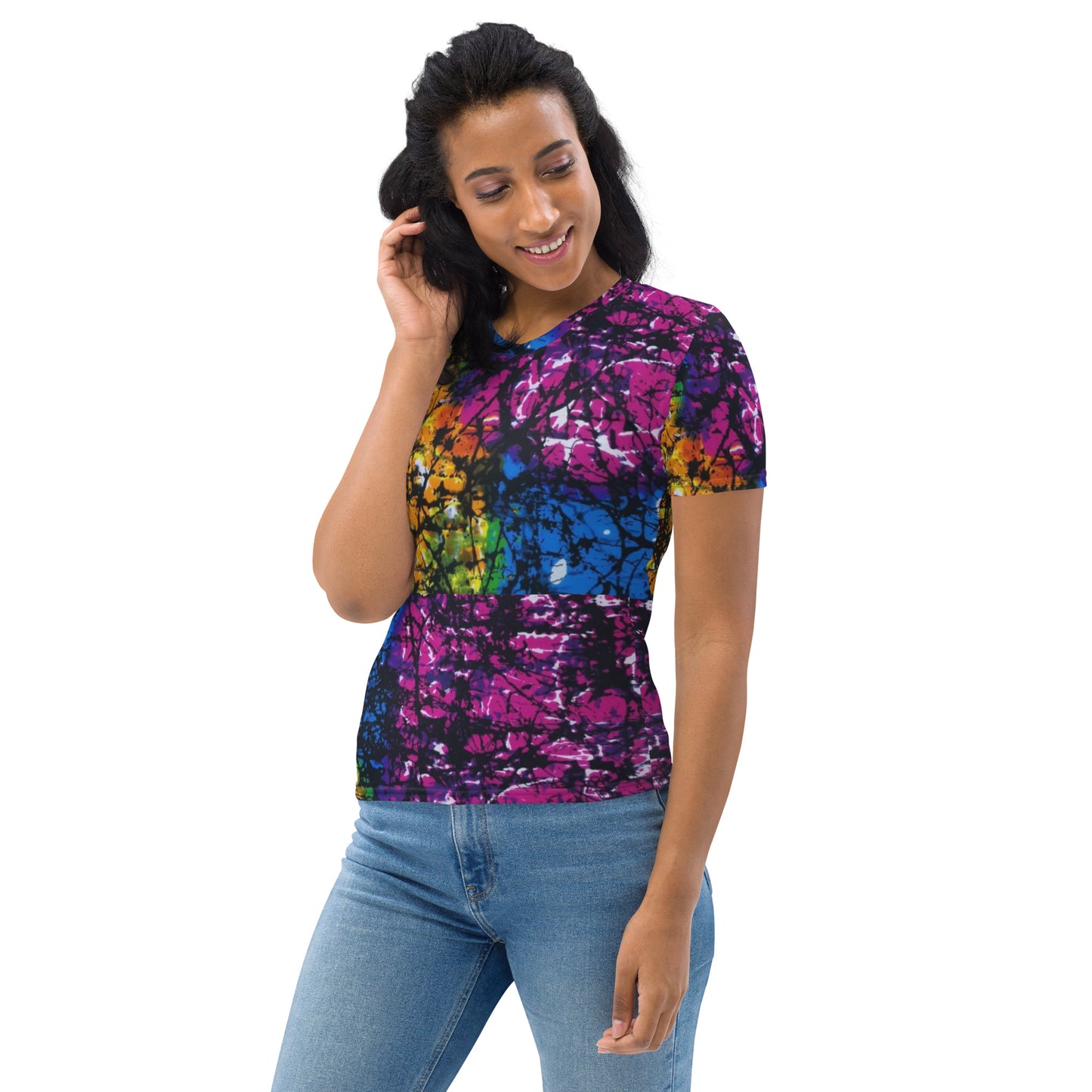 Multicolour Adire Ankara Women's T-shirt