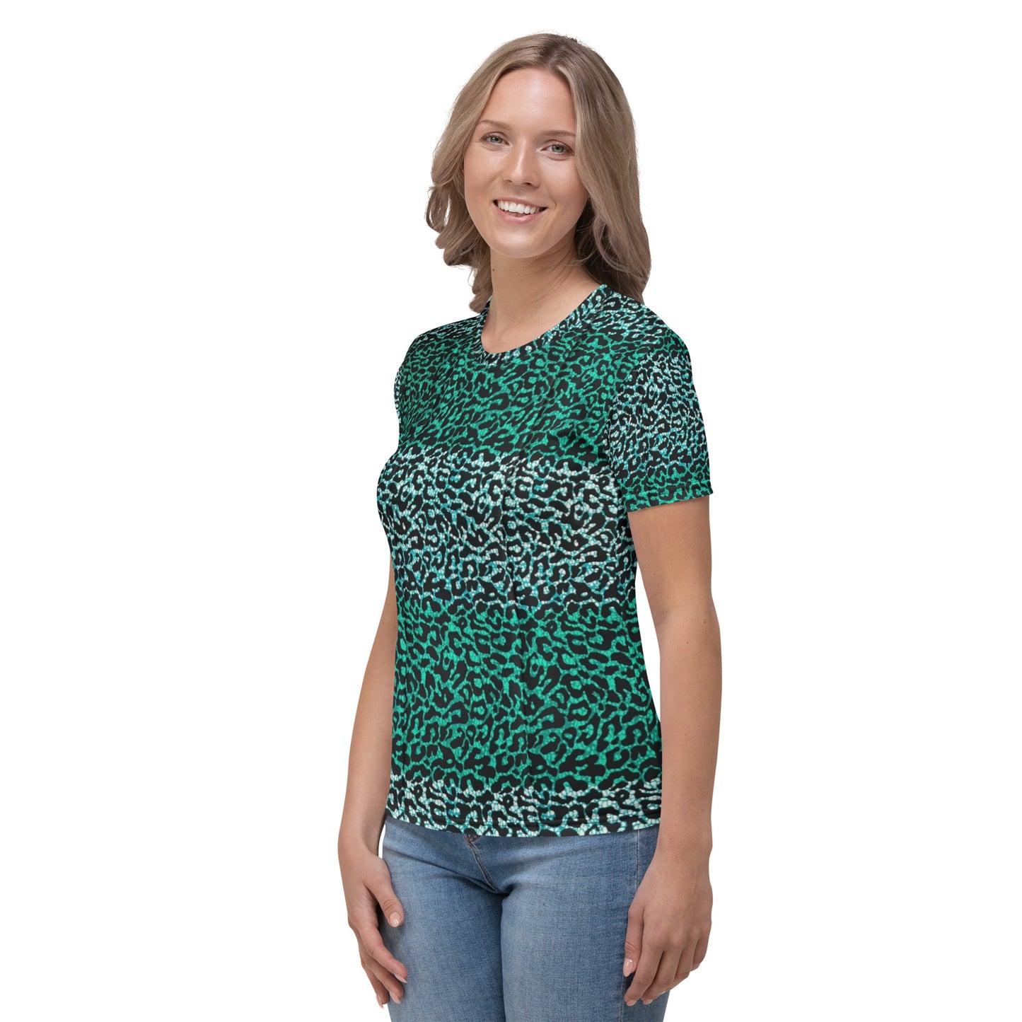 Green Leopard Ankara Women's T-shirt