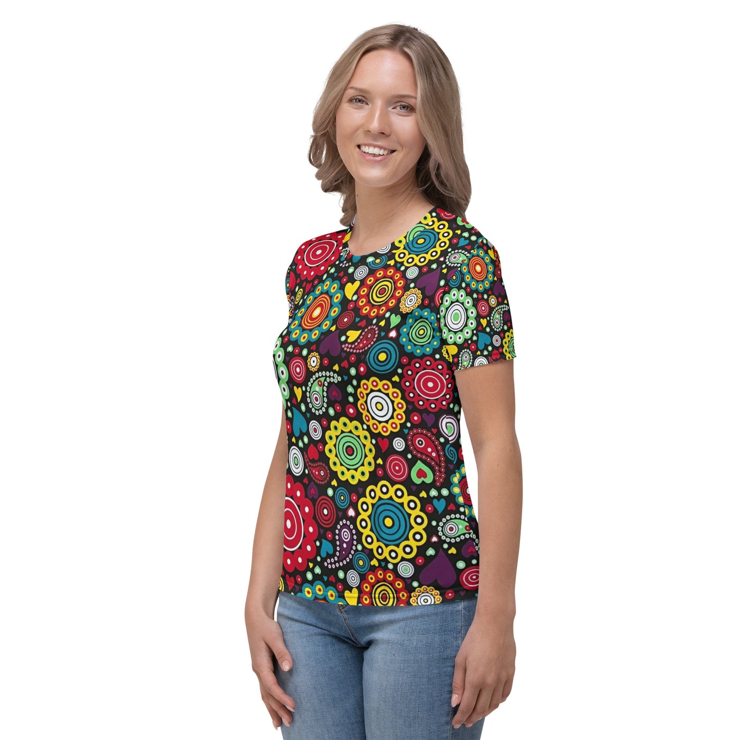 Multicolour Bloom Ankara Women's T-shirt