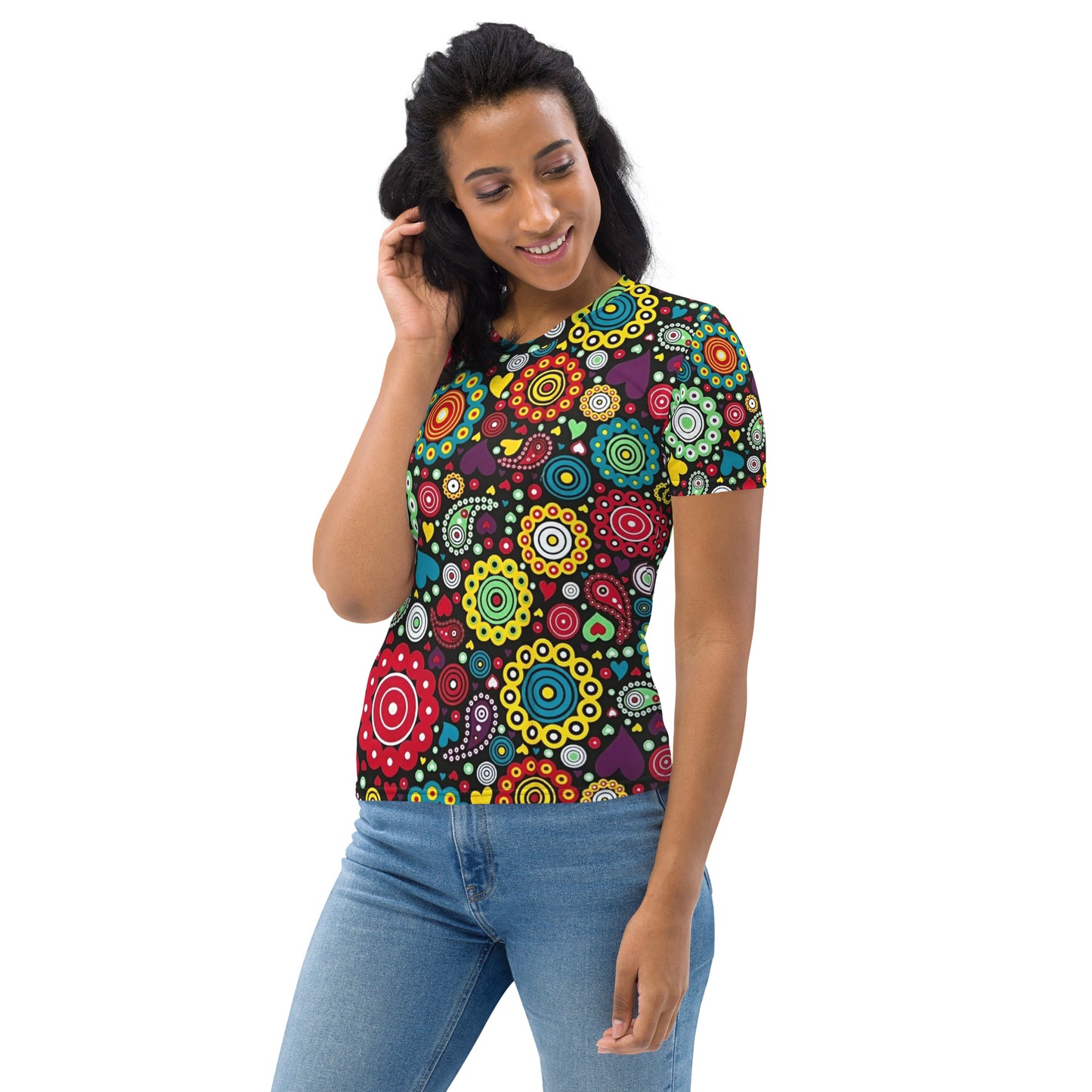 Multicolour Bloom Ankara Women's T-shirt