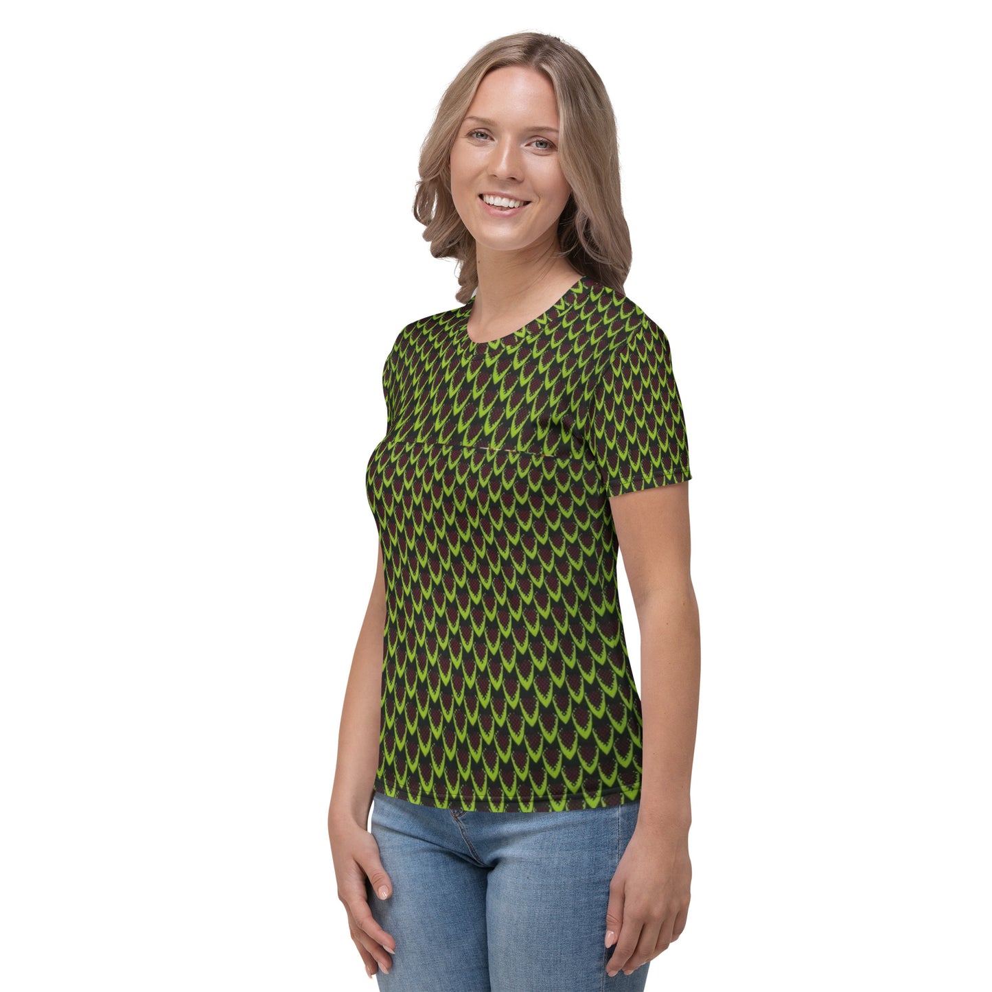 Green Flame Ankara Women's T-shirt