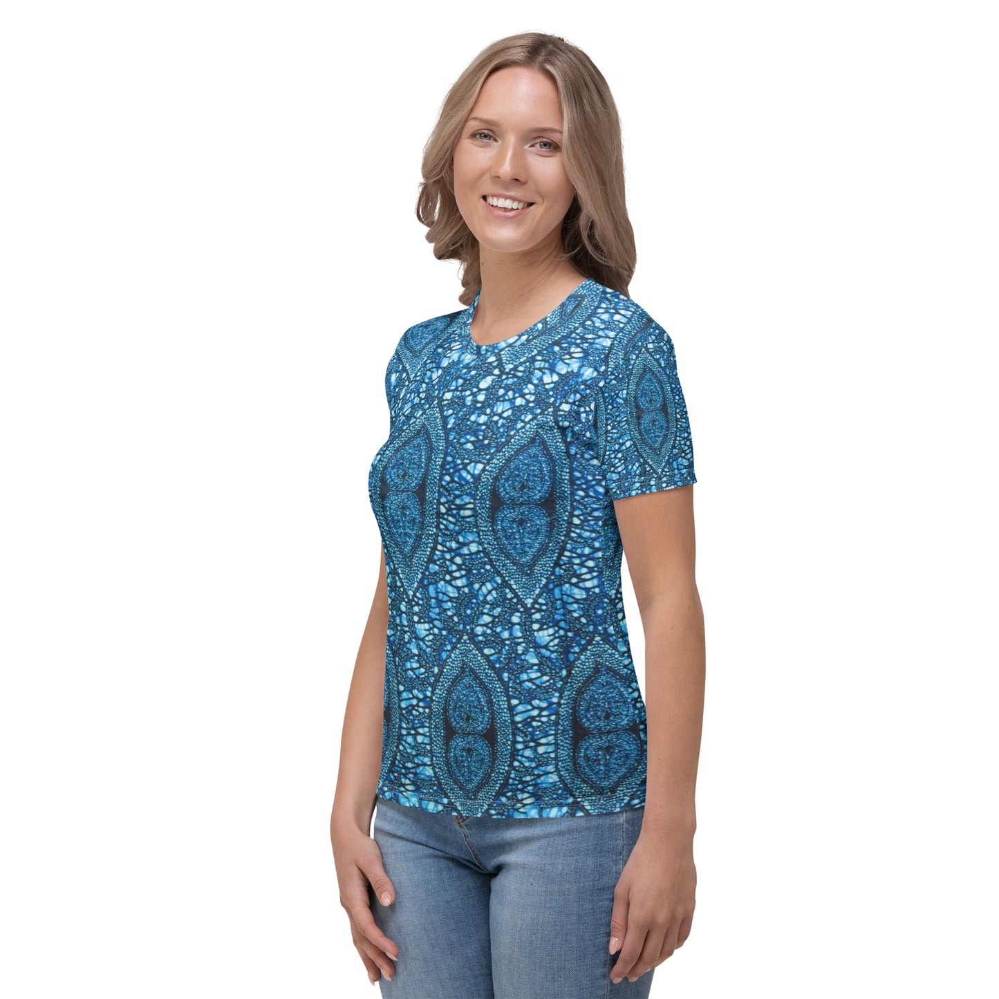 Blue Peas Ankara Women's T-shirt