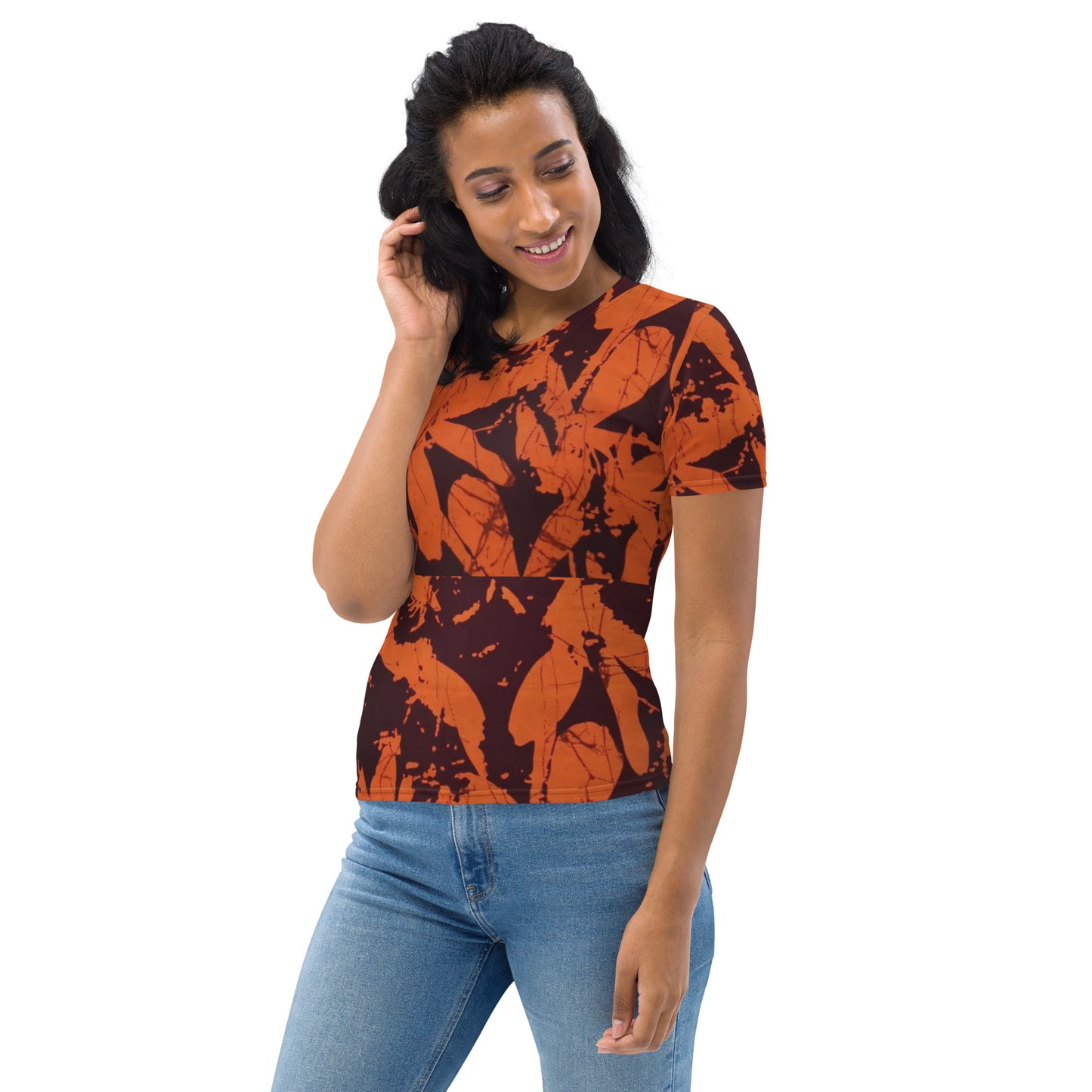 Orange Adire Women's T-shirt