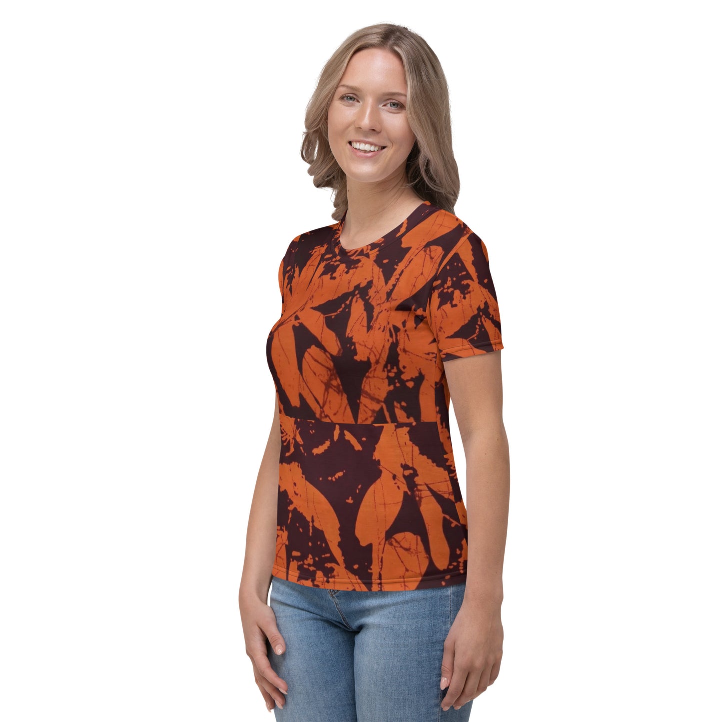 Orange Adire Women's T-shirt